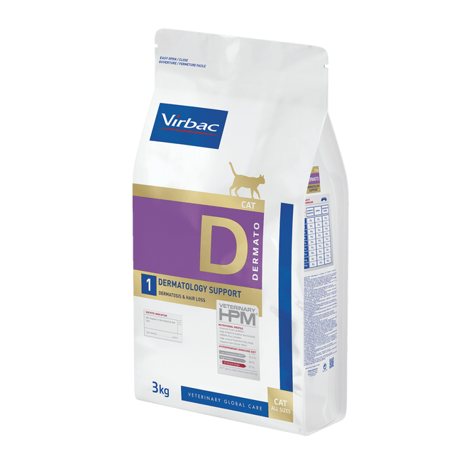 Veterinary HPM Dermato – D1 Dermatology Support para gatos