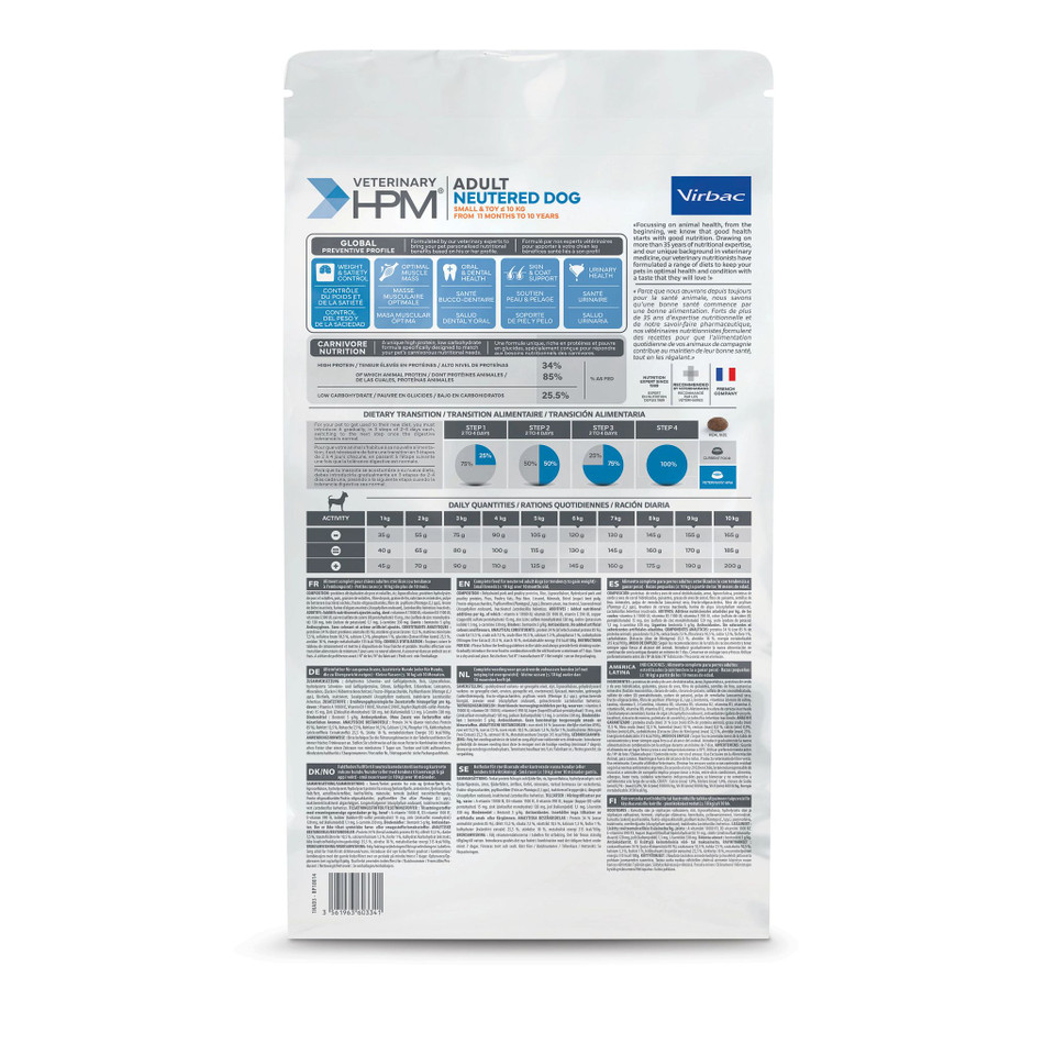 Veterinary HPM Adult Neutered Dog Small & Toy - Imagen 2